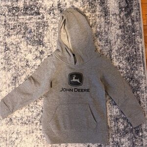 John Deere Kids Hoodie in Heather Gray